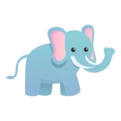 Elephant kid icon. Cartoon of elephant kid vector icon for web design isolated on white background