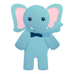 Elephant bow tie icon. Cartoon of elephant bow tie vector icon for web design isolated on white background