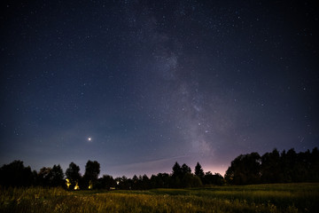 Obraz na płótnie Canvas Milky way sky background landscape