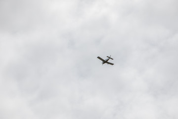 Fototapeta na wymiar small airplane in sky