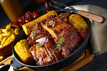 Rustic spare ribs from the oven
