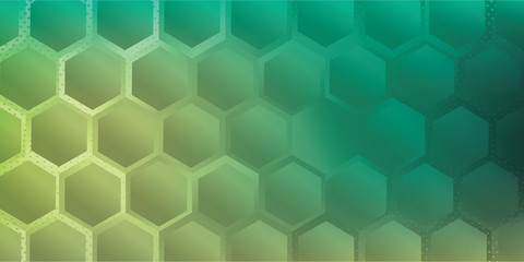 green Seamless hexagonal pattern background