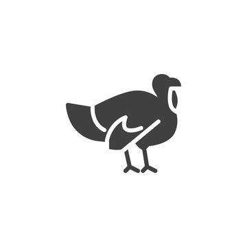 Turkey farm animal line icon. linear style sign for mobile concept and web design. Livestock, turkey side view outline vector icon. Symbol, logo illustration. Vector graphics