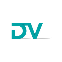 Letter DV typography logo