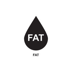 FAT ICON , NUTRITION ICON VECTOR