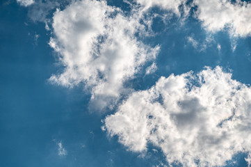 Clouds in front og blue sky