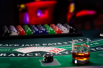 Casino Black Jack table
