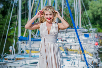 Summer vibes and joyful moments. Girl enjoying a life, modern world and lifestyle
