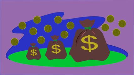 The amount of profits per month per year.