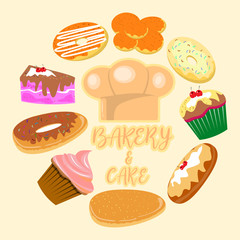  shape of the cake and bread served is very delicious circular with cheff hat in the form of illustration