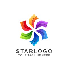 Colorful Star Logo Design