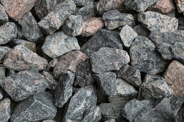 Background, close up stones of black and gray granite