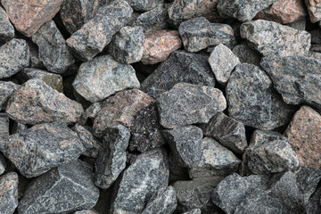 Background, close up stones of black and gray granite