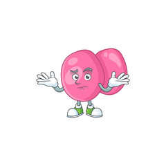 An image of streptococcus pyogenes in grinning mascot cartoon style