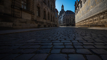 on historical cobblestones - Auf historischen Boden