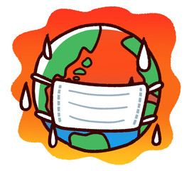 地球温暖化　マスク