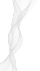 White abstract background. Fluttering white scarf. Waving on wind white fubric. 3D illustration