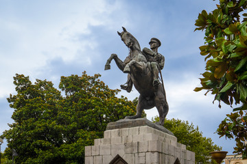 Samsun / Turkey - August 04 2019:  The monument of Mustafa Kemal Ataturk the founder of Turkey