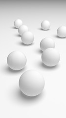 White abstract background. Lowpoly backdrop. Crumpled paper. 3D illustration