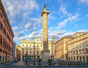 Fototapeta na wymiar Colonna Square. Rome. Italy. September 2019.