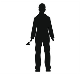 Obraz premium bricklayer woman. illustration for web and mobile design.