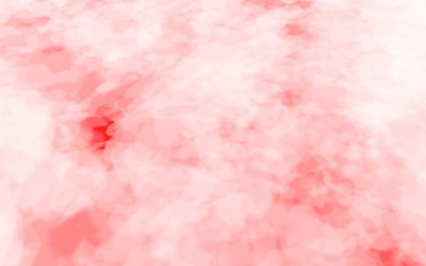 Background of abstract white color smoke isolated on red color background. The wall of white fog. 3D illustration