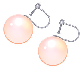 真珠 パールのイヤリングとネックレスの背景イラスト 黒 16 9 Wall Mural ふわぷか