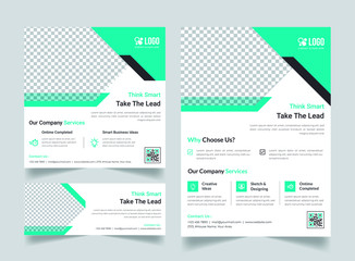 Corporate social media post, flyer, facebook cover, banner set template