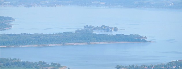 Herren- und Fraueninsel vom Laubenstein aus gesehen