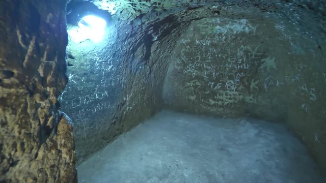 Ancient Christian caves in Cappadocia. Turkey.