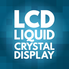 LCD - Liquid Crystal Display acronym, technology concept background