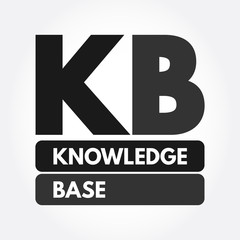 KB - Knowledge Base acronym, technology concept background