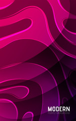 Purple abstract background design. Gradient shapes composition. Flowing design for posters, banners or cards to.