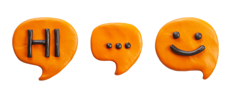 Clay Putty, Handmade Plasticine Emojis Badge Stickers Set. Putty Social Media Emoji Pack.