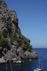 sea and cliff coast line Mallorca
