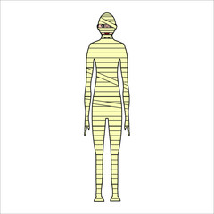 Obraz premium woman in egyptian mummy costume. illustration for web and mobile design.
