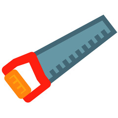 
hand saw black icon on white background