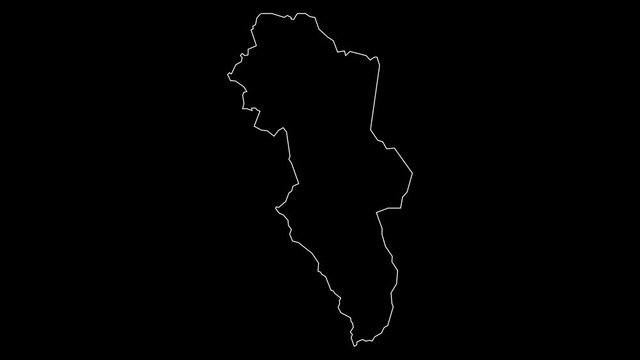 Hedmark Norway map outline animation