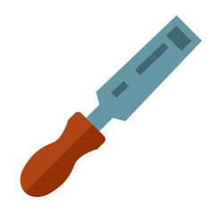 woodwork tool flat icon on white background