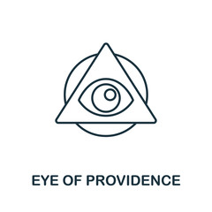 Eye Of Providence icon from global business collection. Simple line Eye Of Providence icon for templates, web design and infographics
