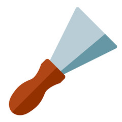  putty knife flat icon on white background