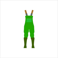 gardener pants. illustration for web and mobile design.
