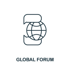 Global Forum icon from global business collection. Simple line Global Forum icon for templates, web design and infographics