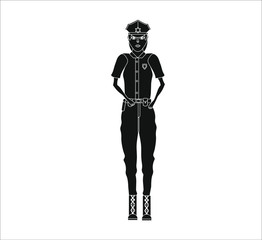 policewoman. illustration for web and mobile design.