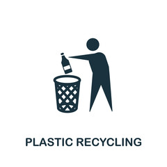Plastic Recycling icon. Simple illustration from recycling collection. Creative Plastic Recycling icon for web design, templates, infographics and more
