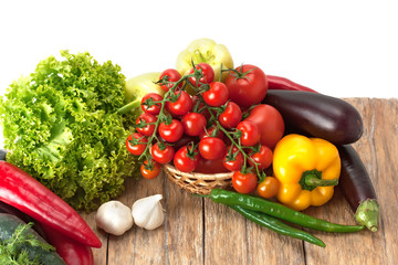 Fresh and ripe vegetables.Healthy vegan food.