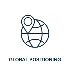 Global Positioning icon from production management collection. Simple line Global Positioning icon for templates, web design and infographics