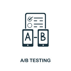 A/B Testing icon from mobile app development collection. Simple line A/B Testing icon for templates, web design and infographics