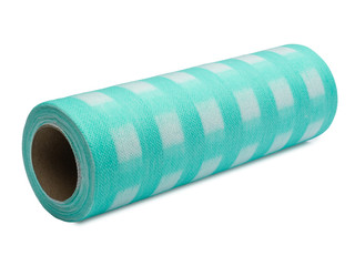 towels with a roll checkered green and white for washing any surfaces in the kitchen at home in the office and in the country