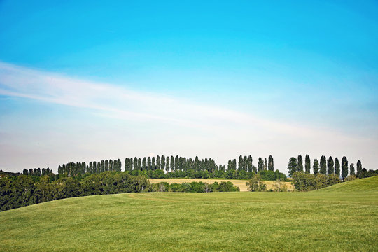 Golfplatz und Pappelallee